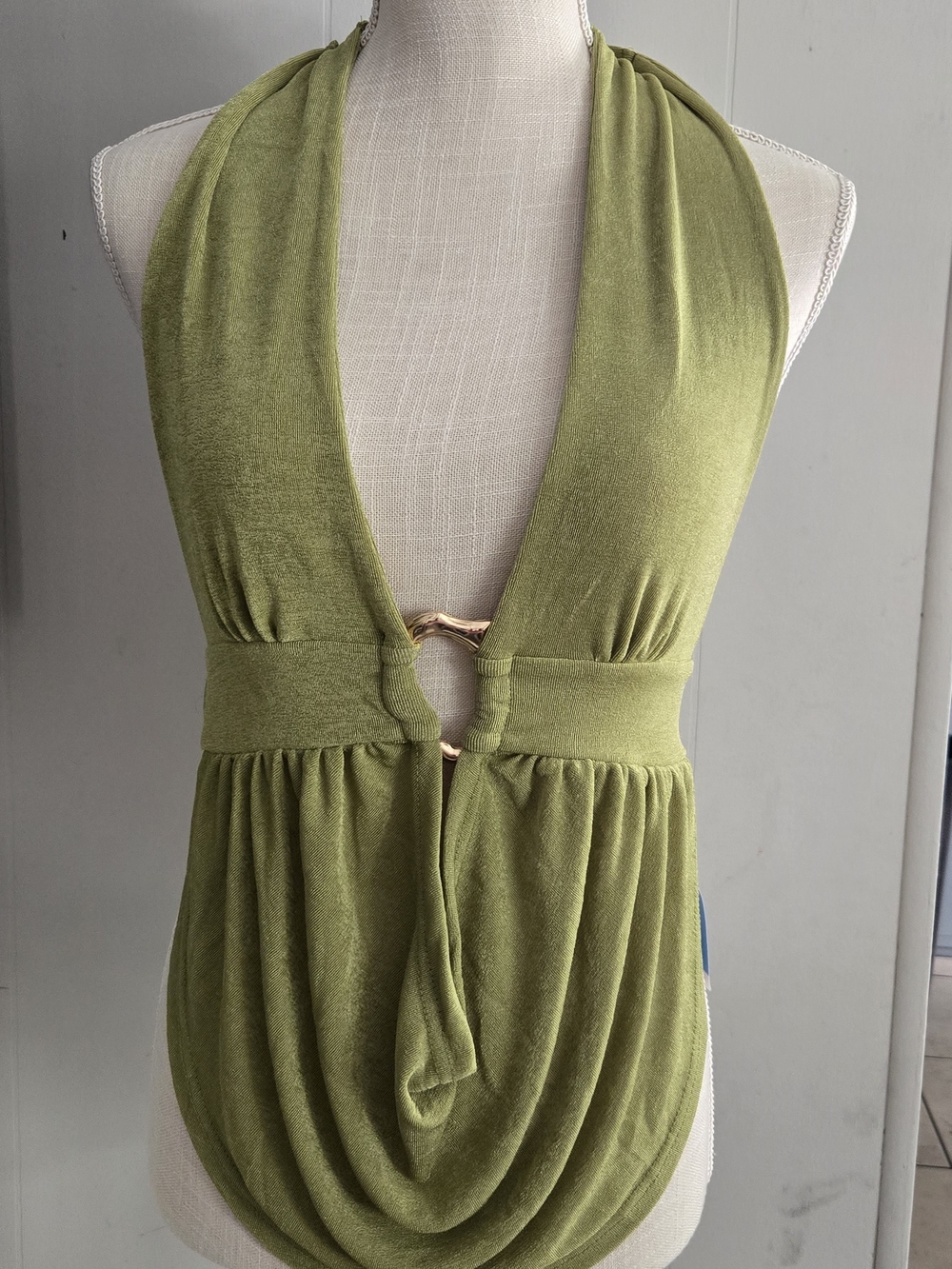 Trend Forward Olive Green Wrap Top
